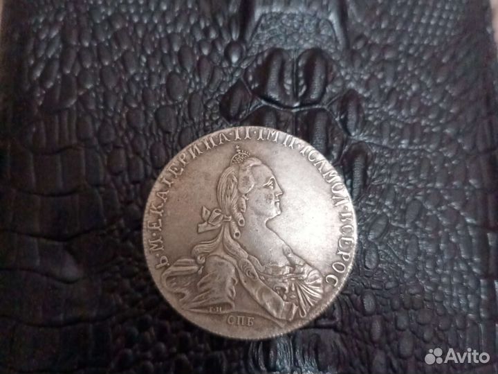 Монета рубль екатерина 2