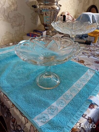 Ваза для фруктов на ножке СССР