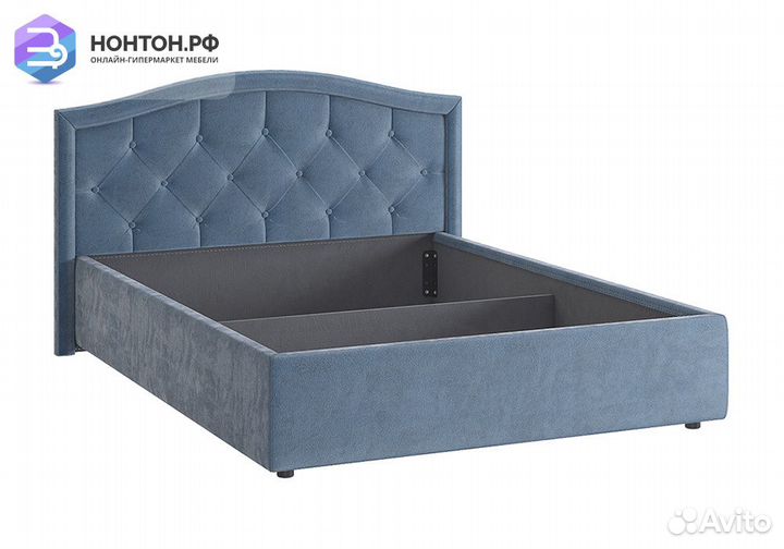 Кровать Верона 2 1.4 м светло-синяя