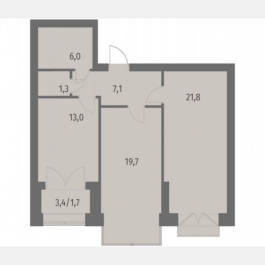 2-к. квартира, 70,6 м², 13/13 эт.