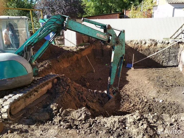 Септик под ключ. Услуги экскаватора, самосвала