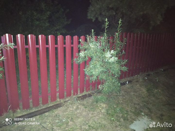 Забор из евроштакетника / под ключ