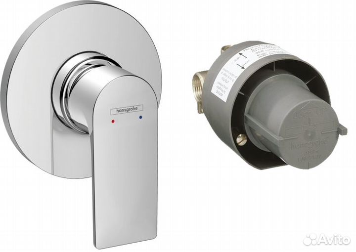 Смеситель для душа, Hansgrohe, Rebris E, цвет-хром