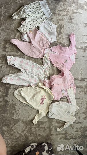 Вещи пакетом девочке с 0 до 6 месяцев
