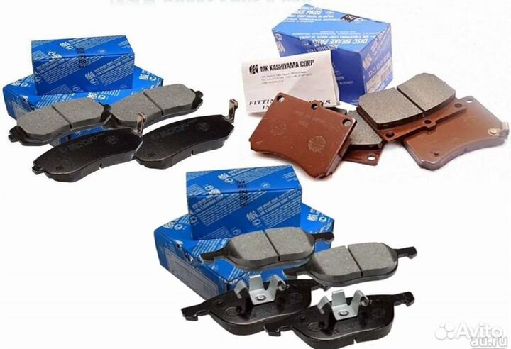 Колодки тормозные, задние (с антискрипной пластино