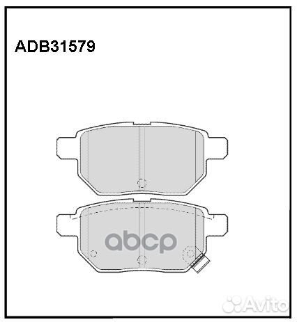 Колодки тормозные дисковые зад ADB31579 ALL