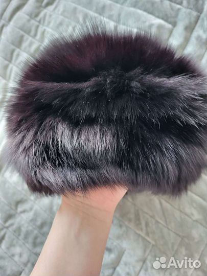 Шапка норка вязаная