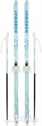 Лыжи детские беговые, палки и ботинки