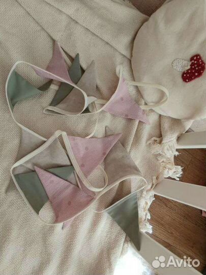 Гирлянда из флажков текстильная