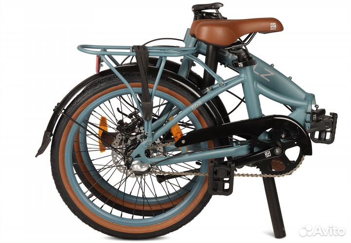 Cкладной велосипед Shulz GOA Disk синий лед