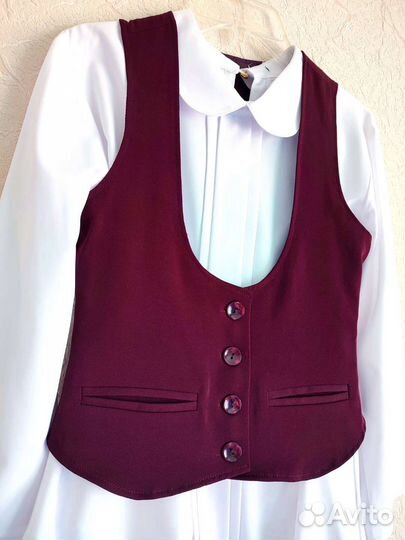 Пиджак и жилетка 134-140 рост для девочки