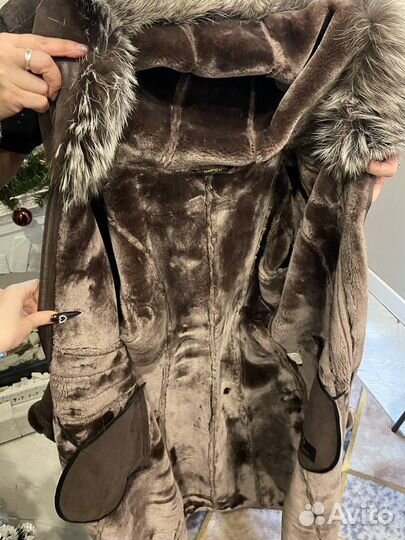 Дубленка женская зимняя 46 48