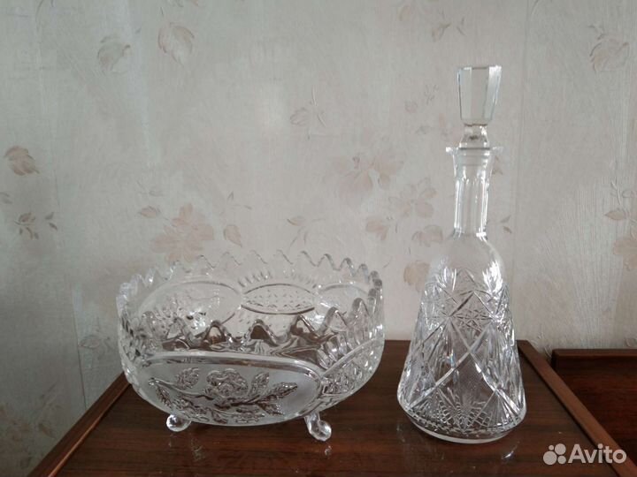 Графин и ваза из хрусталя, СССР