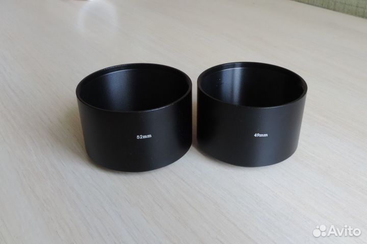 Алюминиевая бленда на объектив с крышкой