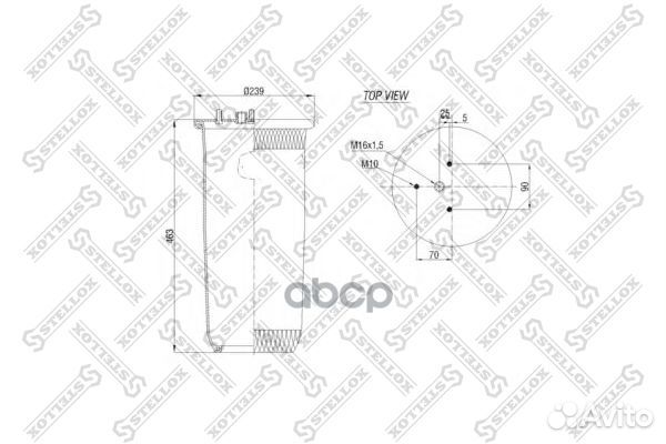 84-00137-sx пневмоподушка без стак. daf f75-9