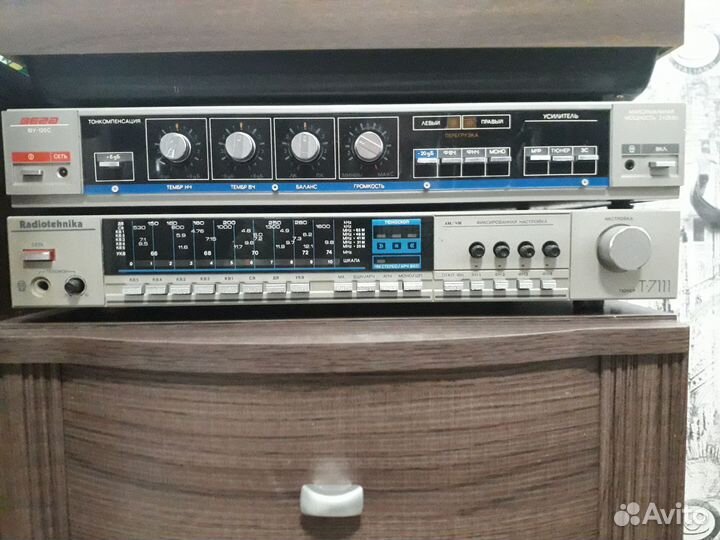 Усилитель вега 10у 120с и тюнер radiotehnika 7111