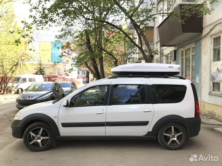 Автобокс на крышу nobu cross на лада Ларгус