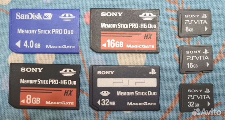 Карты памяти PSP и PS vita