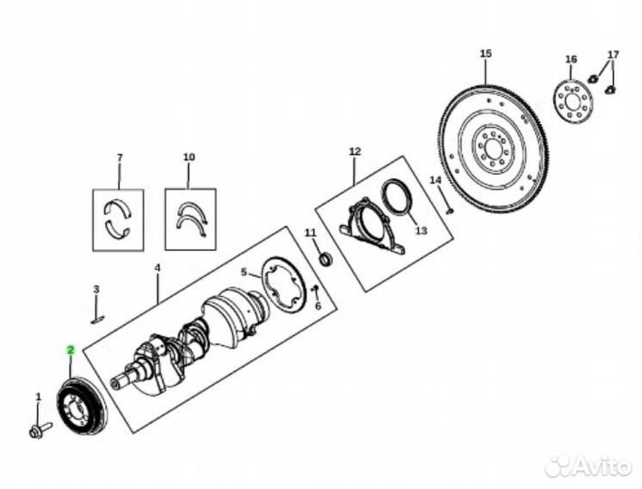 5038473 AA / 05038473 AA Шкив коленвала hemi 6.4