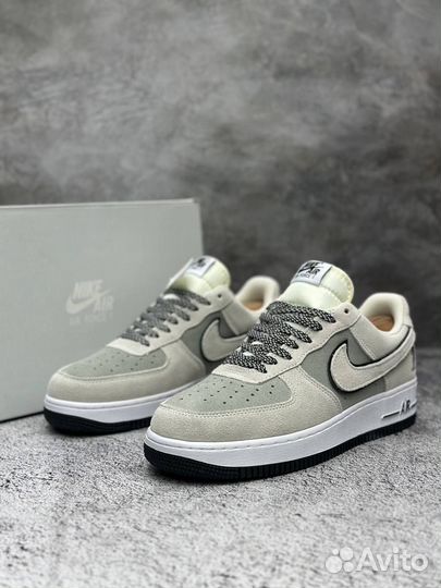 Кроссовки зимние nike AIR force 1 короткие с мехом