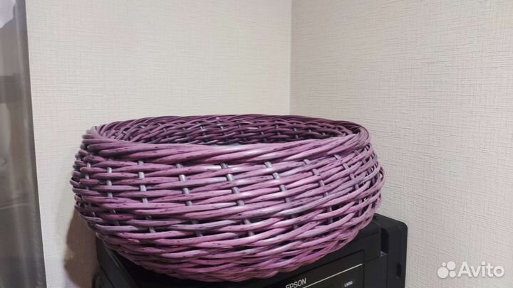 Кашпо из ротанга для цветов уличное