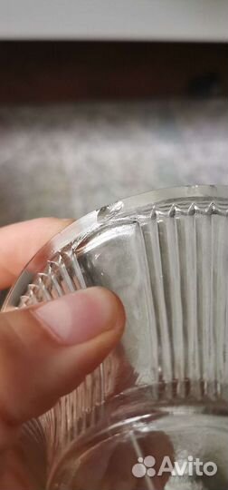 Вазочка сахарница старинная стекло