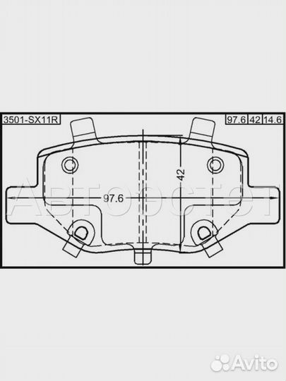 Тормозные колодки дисковые 3501-SX11R