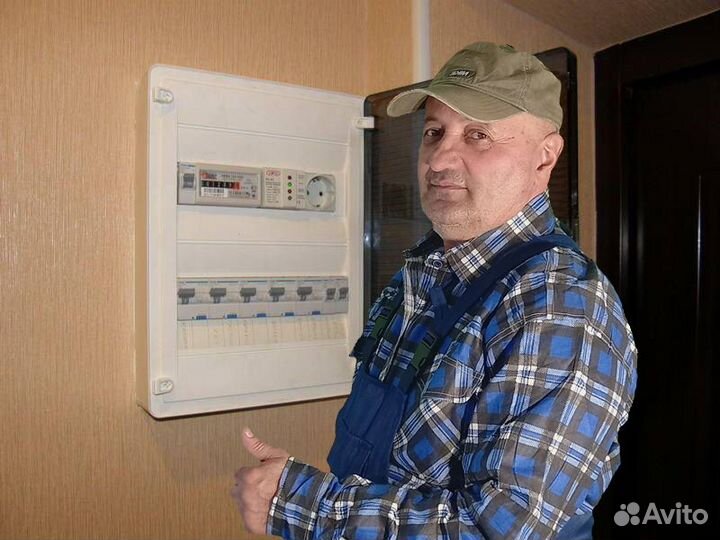 Электрик. Ремонт розеток, выключателей Шушары