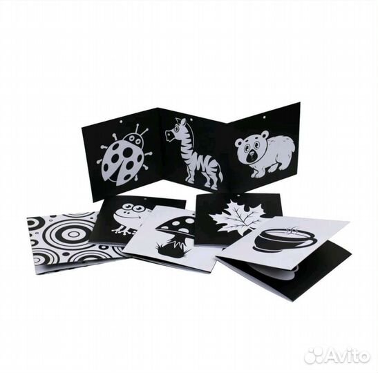 Черно-белые книжки-раскладушки для малышей