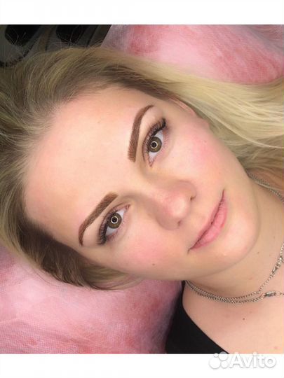 Татуаж перманентный макияж бровей губ век глаза