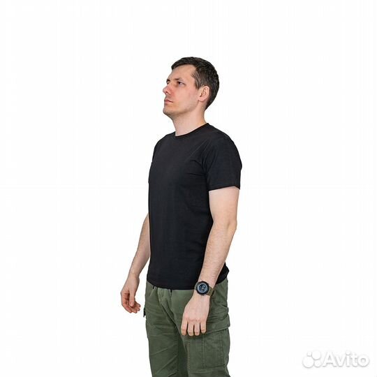 62824 Футболка однотонная черный