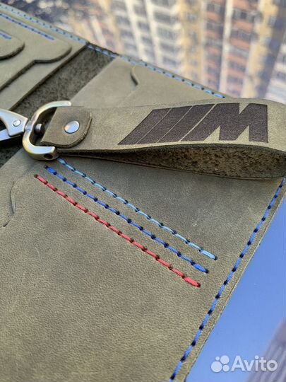 Кожаная обложка для документов портмоне BMW M