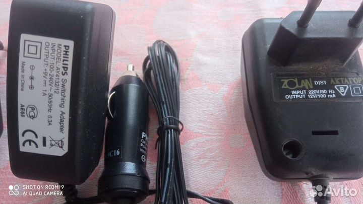 Блоки питания 9,12v