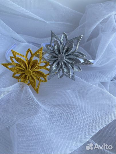 Заколки резинки для волос на новый год