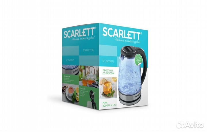 Чайник электрический scarlett sc-ek27g72