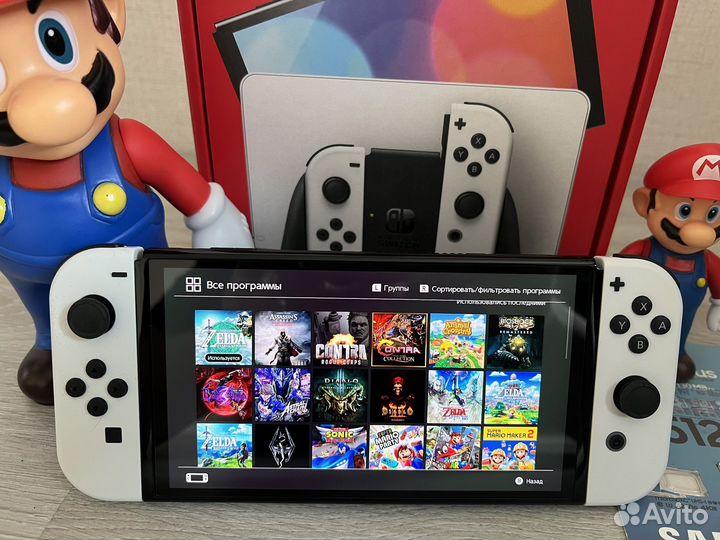 Nintendo switch oled white 512 gb Реболл прошитая