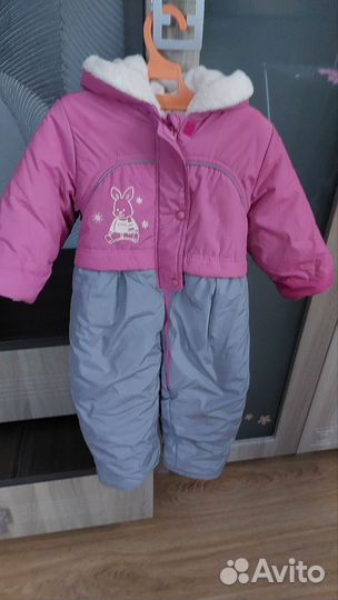 Зимний комбинезон. 74 рост. Б/у