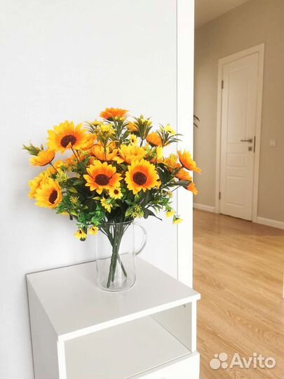 Букет из подсолнухов, искусственные цветы декор