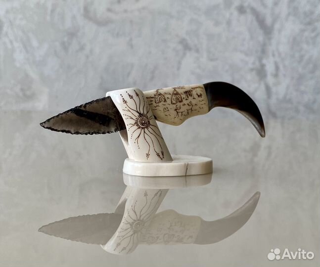 Камчатский сувенир. Нож обсидиан, коллекционный