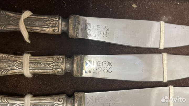 Набор столовых приборов СССР подарочный мельхиор