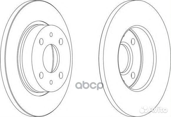 Торм.диск пер.239x12 4 отв. DDF215 Ferodo