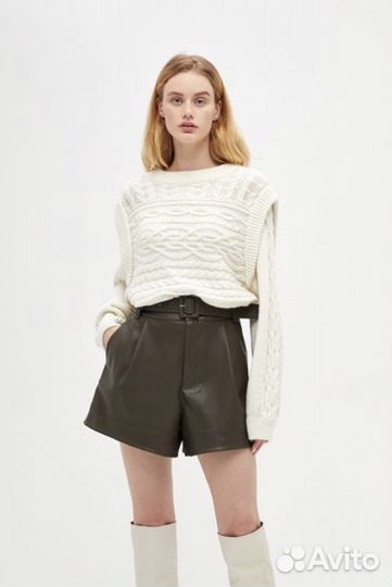 Шорты из экокожи