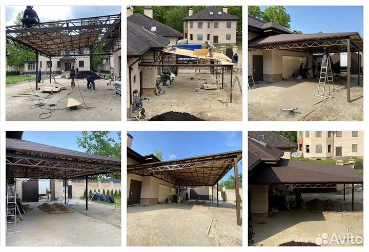 Современные навесы гаражи террасы