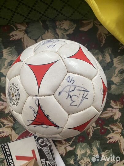 Футбольный мяч Спартак Москва с автографами