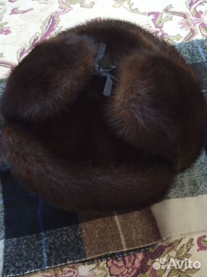 Норковая шапка мужская ушанка