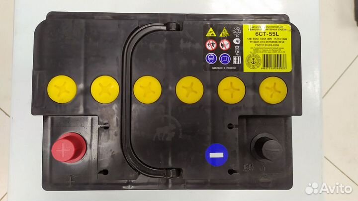 Аккумулятор 55Ah Тюмень 525А прямой полярности