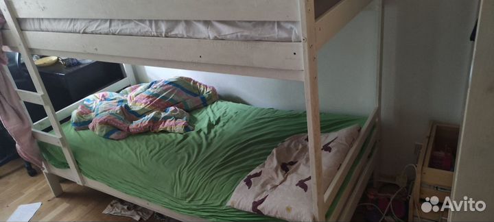Кровать двухьярусная Икея с матрасами