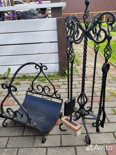 Кованый каминный набор Везувий