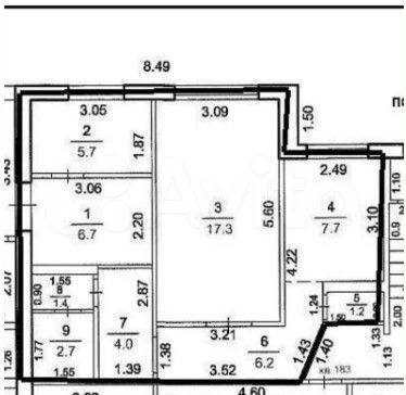 Свободного назначения, 60 м²