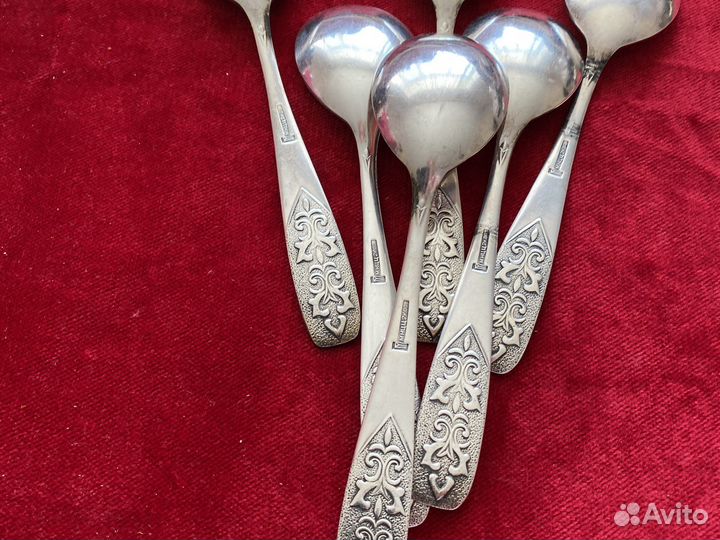 Мельхиоровые десертные ложки СССР